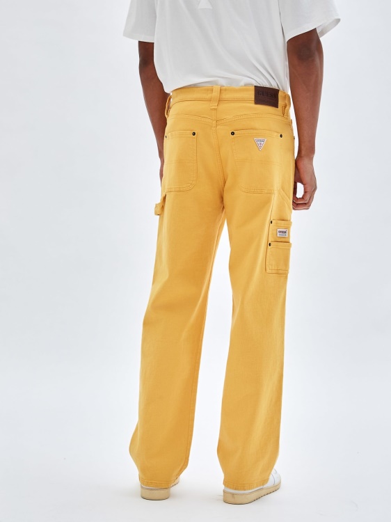 дърводелски дънков панталон Guess Yellow