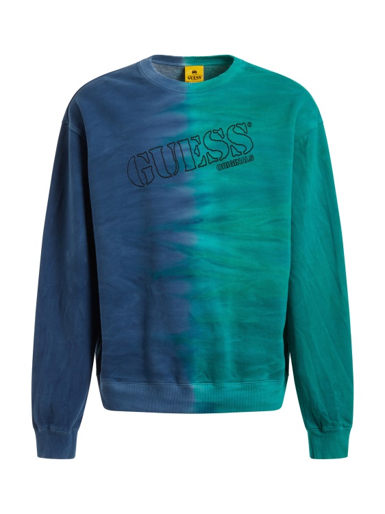 суичър с щампа отпред и отзад Guess Blue