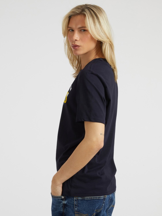 предна триъгълна лого тениска Guess Blue