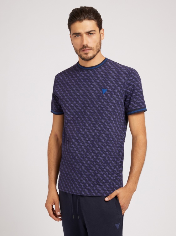 цяла тениска с лого Guess Blue