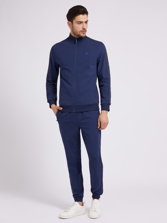 суичър с пълен цип Guess Blue