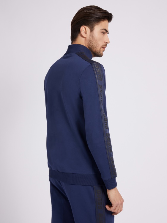 суичър с пълен цип Guess Blue