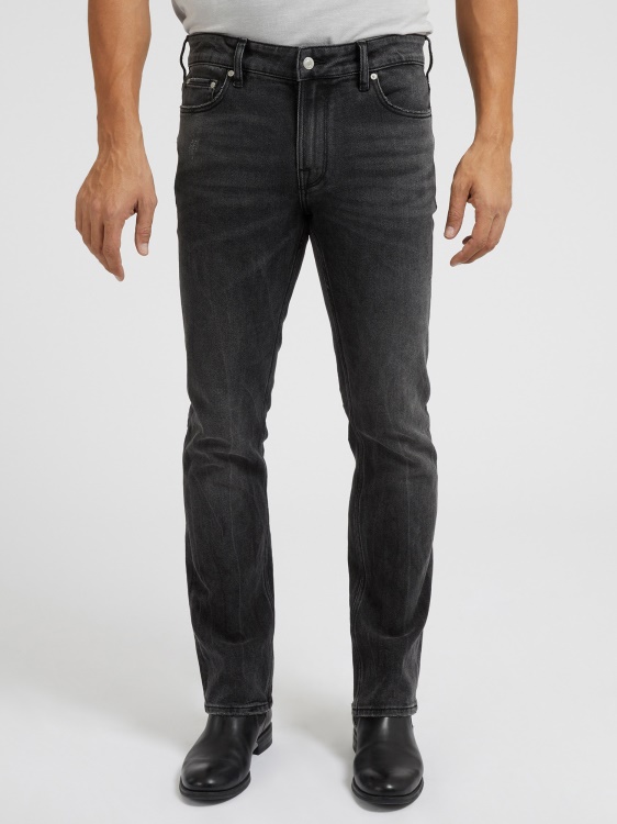 черни дънкови панталони Guess Slim Fit нова тенденция