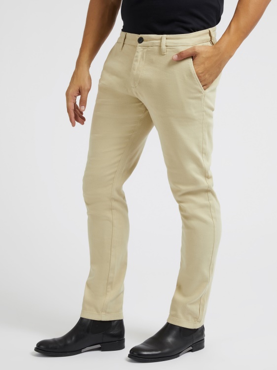 тънък чино панталон кафяв Guess