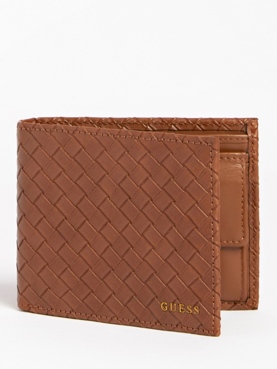 Calabria плетен портфейл Guess кафяв
