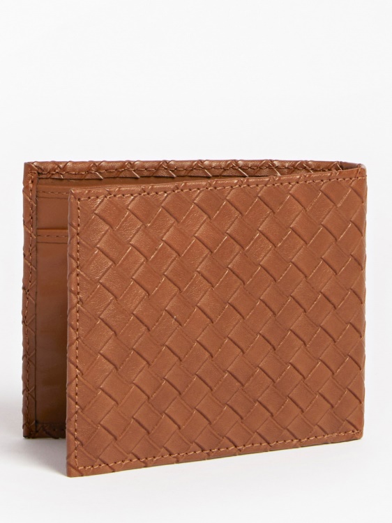 Calabria плетен портфейл Guess кафяв