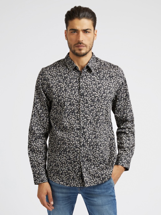 мини риза с флорален принт Guess Black