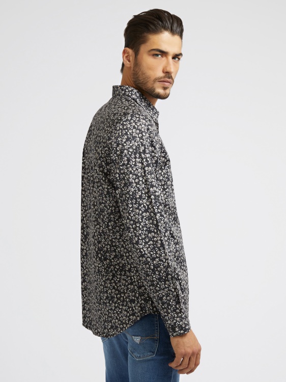 мини риза с флорален принт Guess Black