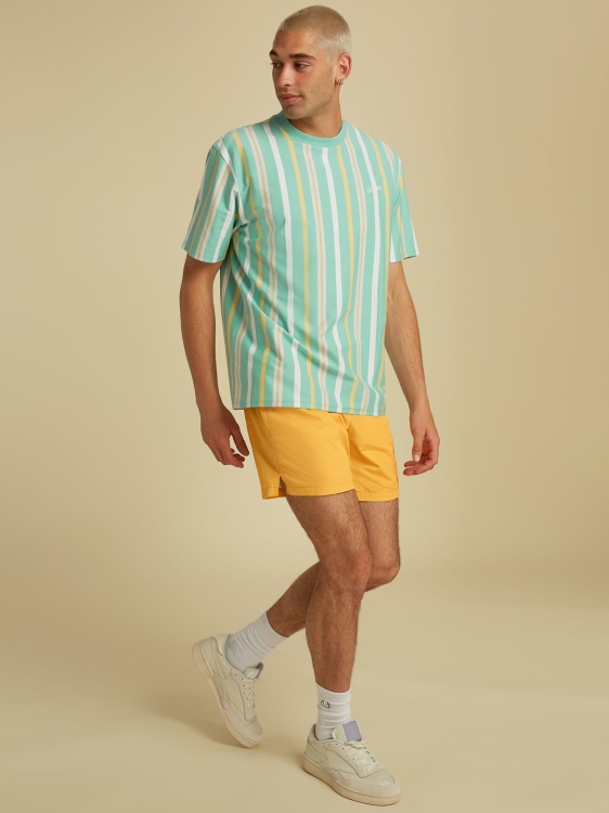 лого тениска Guess Stripe Motiv Green Multi
