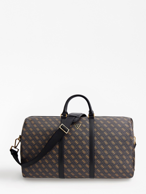 кафява чанта с лого Guess Vezzola 4g