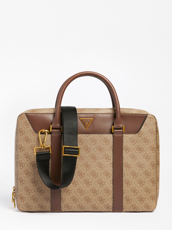 бежова чанта с лого Vezzola Smart 4g Guess