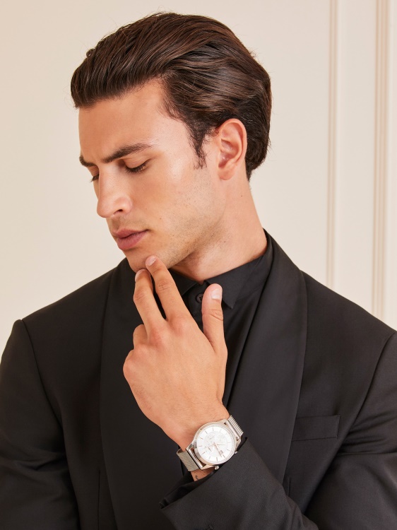 Gc стоманен часовник хронограф кафяв Guess