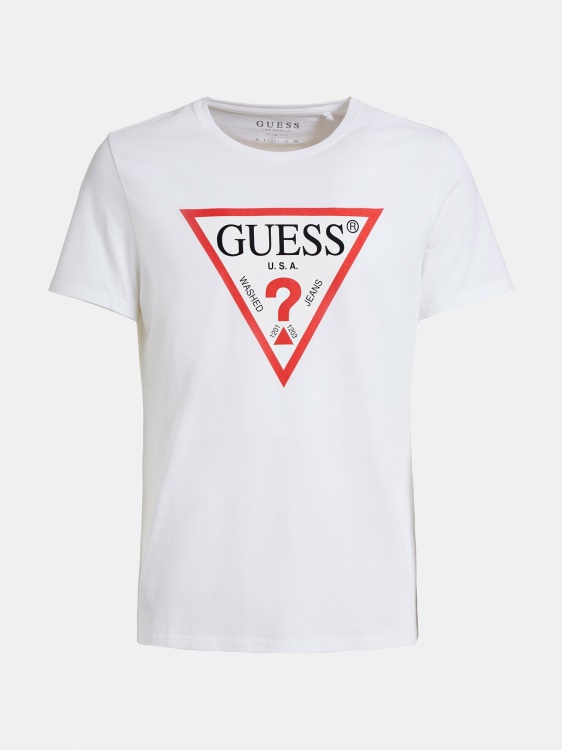тениска с лого на Guess Triangle