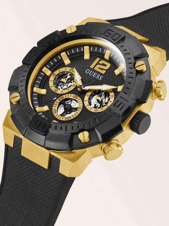 черен многофункционален часовник Guess