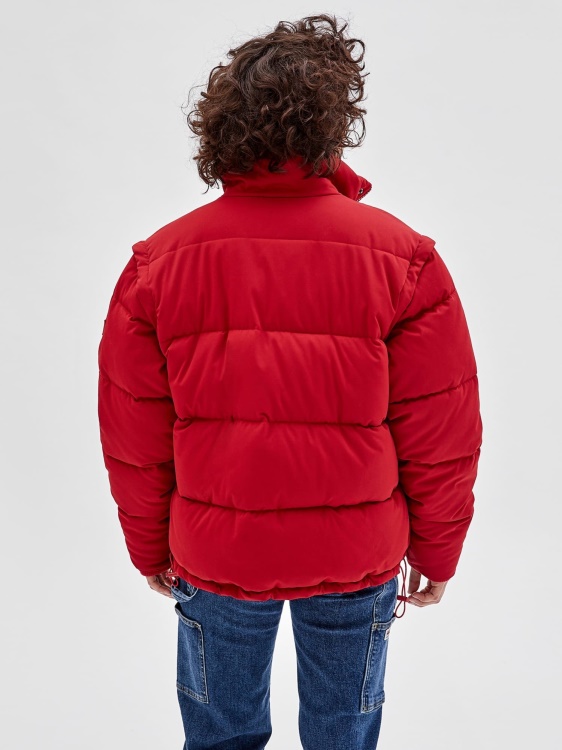 свалящи се ръкави Puffer Guess червено
