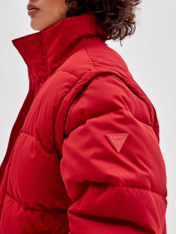 свалящи се ръкави Puffer Guess червено