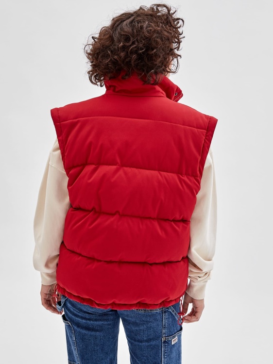 свалящи се ръкави Puffer Guess червено