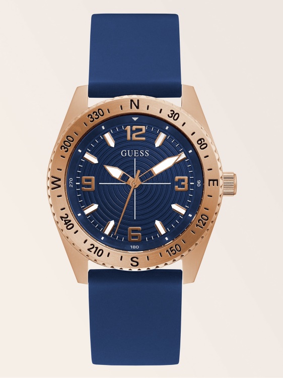 черен класически аналогов часовник Guess