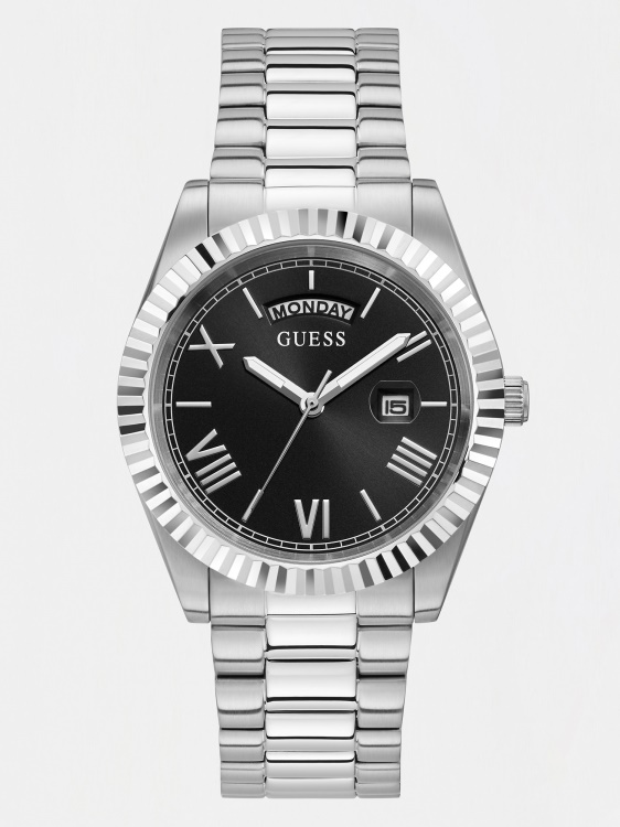 стоманен часовник Guess с функция за данни