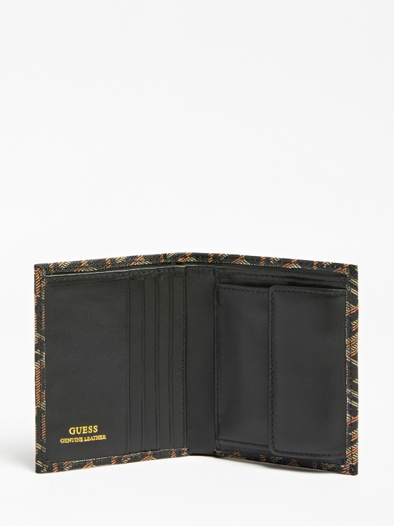 Портфейл с лого на Ederlo G Cube Guess черен