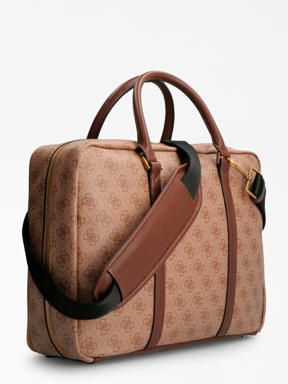 бежова чанта с лого Guess Vezzola 4g