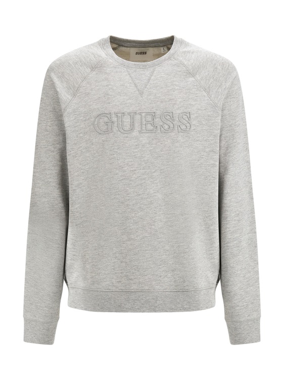 преден суитшърт с лого Guess сив мулти