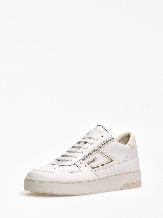 Guess бели маратонки от смесена кожа Silea