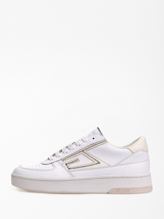 Guess бели маратонки от смесена кожа Silea