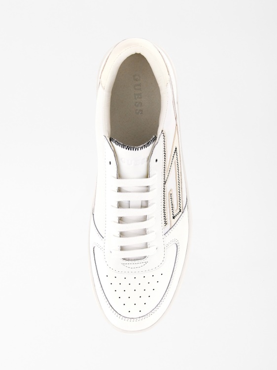 Guess бели маратонки от смесена кожа Silea