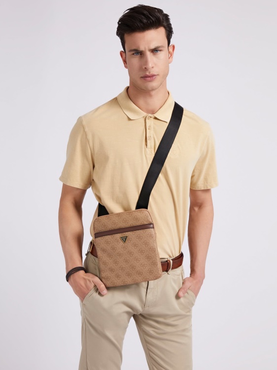 бежово Guess Vezzola 4g лого мини Crossbody