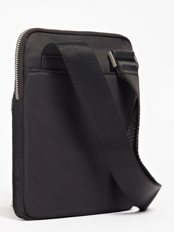 Black Guess Certosa Nylon Smart Mini Crossbody