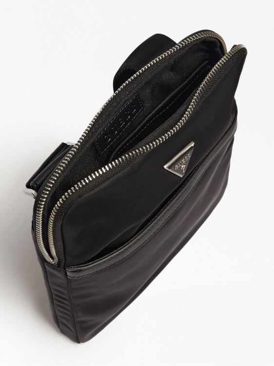 Black Guess Certosa Nylon Smart Mini Crossbody