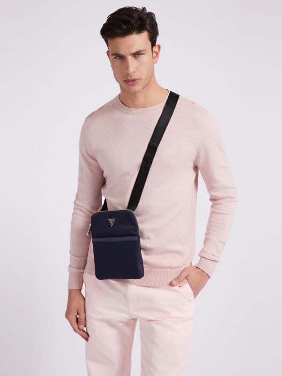 Guess Blue Certosa Nylon Smart Mini Crossbody