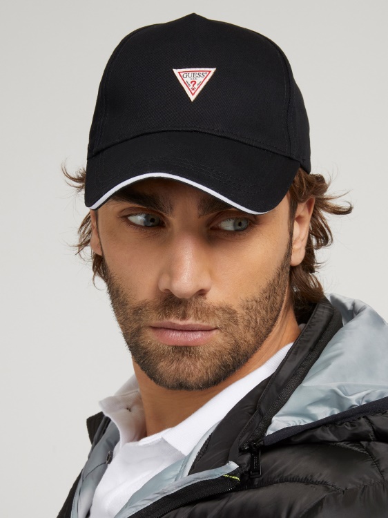 бейзболна шапка Guess Triangle Logo Black