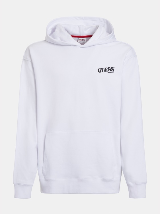 качулка с лого Guess бяла