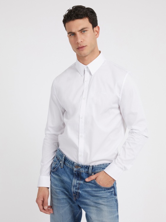 стандартна риза Guess бяла