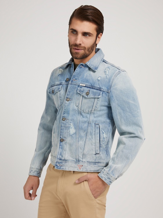 синьо стандартно дънково яке Guess New Trend