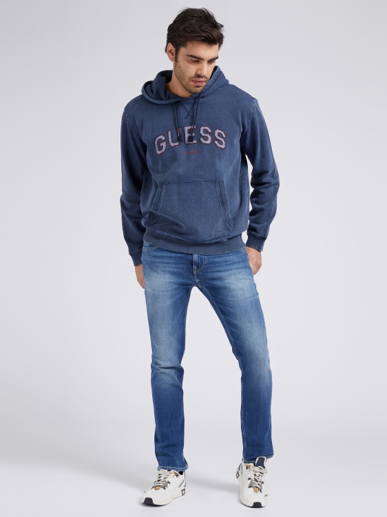прилепнали дънкови панталони Guess Blue нова тенденция