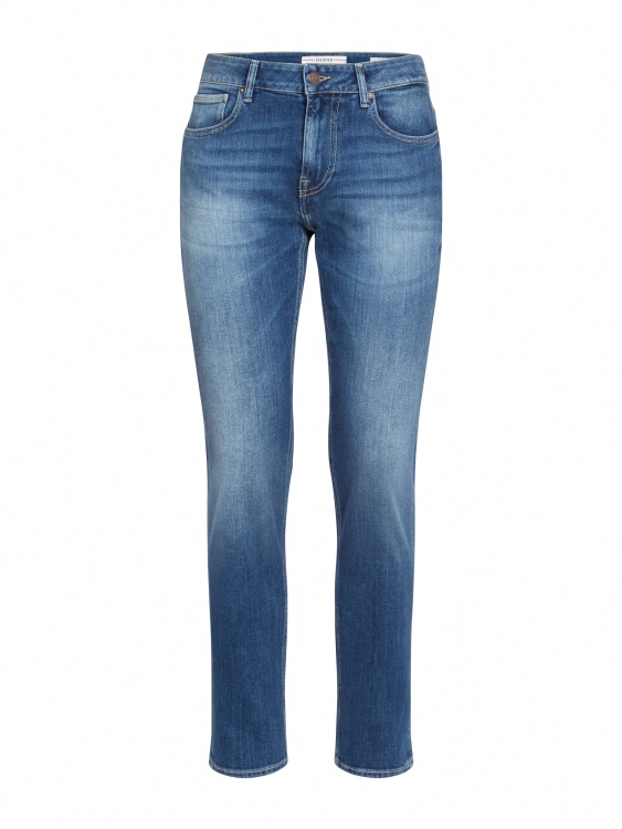 прилепнали дънкови панталони Guess Blue нова тенденция