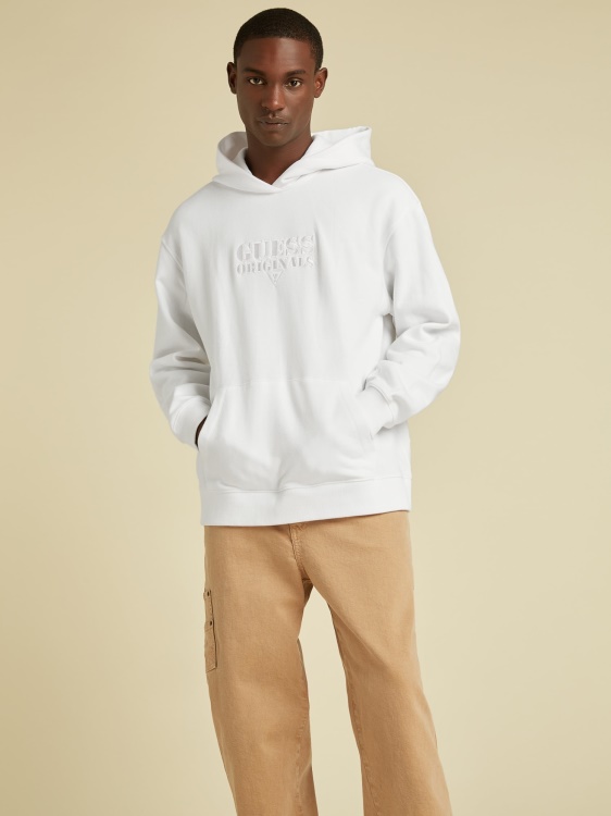 бяла качулка Guess