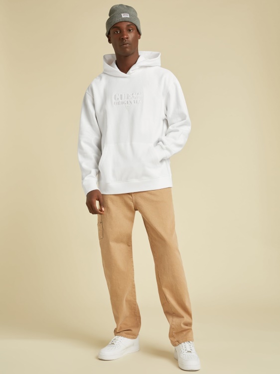 бяла качулка Guess