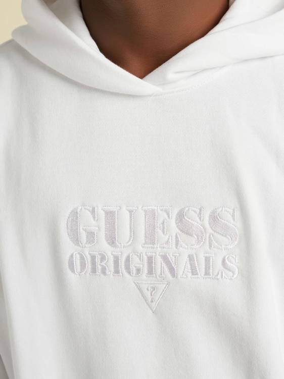 бяла качулка Guess