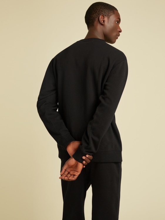 черен суичър с предно лого Guess