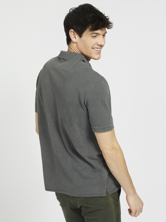 Guess бродерия боядисване на дреха поло черно