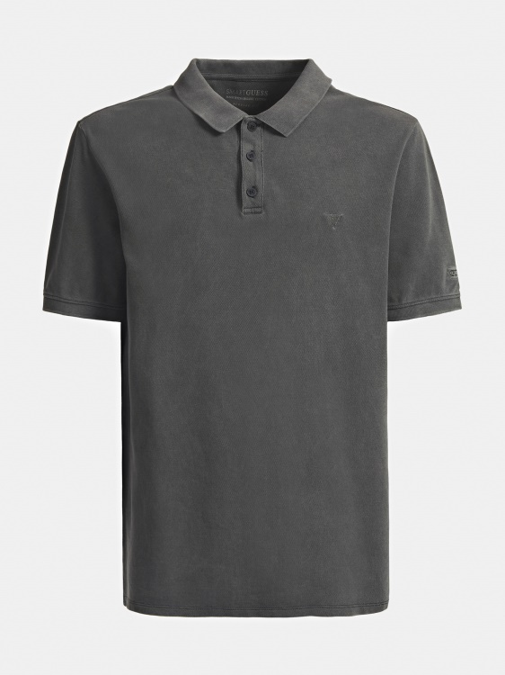 Guess бродерия боядисване на дреха поло черно