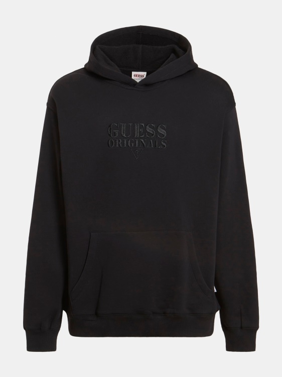черен суичър с качулка Guess
