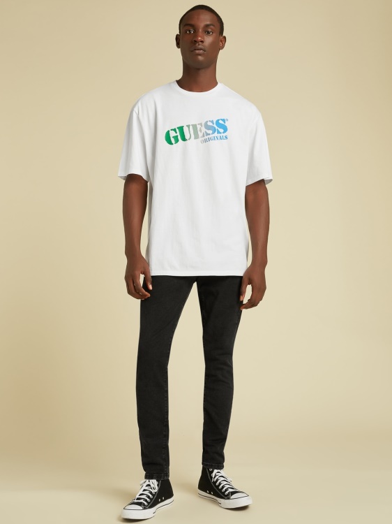 черен кльощав дънков панталон Guess