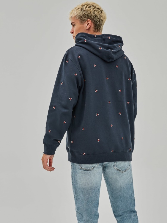 качулка с цял принт Guess Blue Multi