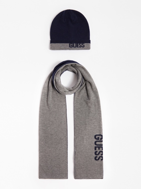 комплект шапка и šal Guess Blue