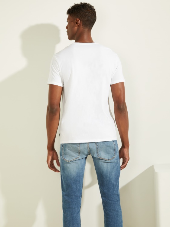 предна тениска с бяло лого Guess